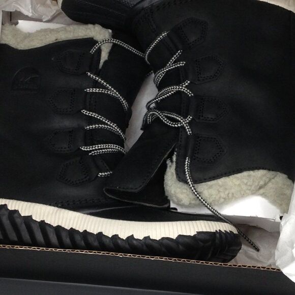 Sorel Out and About Plus Tall Boot Waterproof Winter Black 6M NWT - Picture 5 of 5